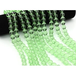 Бусины из стекла шарик 12мм цв.зеленый, 38см, 33 бусины (иск.)
