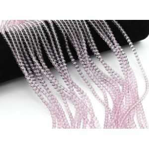 Бусины из стекла шарик 4мм цв.сиреневый, 38см, 102 бусины (иск.)