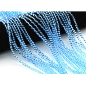 Бусины из стекла шарик 4мм цв.синий, 38см, 102 бусины (иск.)