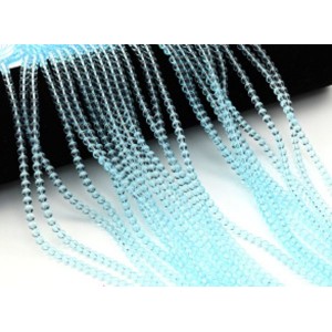 Бусины из стекла шарик 4мм цв.голубой, 38см, 102 бусины (иск.)