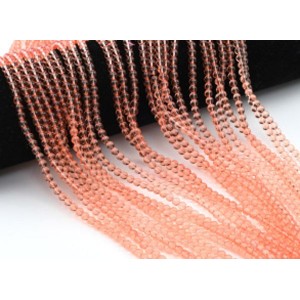 Бусины из стекла шарик 4мм цв.оранжевый, 38см, 102 бусины (иск.)