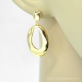 Серьги Южная Корея 18*35мм золотистые, 6г (иск.)