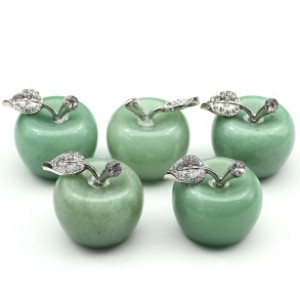 Яблочко из авантюрина зеленого 30*29мм