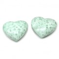 Сердце из ангелита зеленого 83*72*35мм