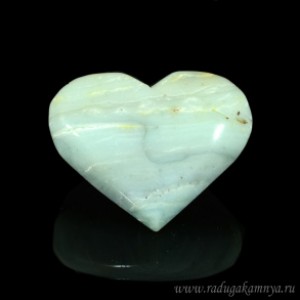 Сердце из амазонита 56*45*23мм, 80г