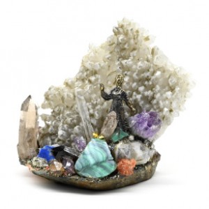 Композиция из самоцветов "Хозяйка медной горы" 97*55*87мм.