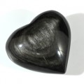 Сердце из обсидиана радужного 70*64*39мм, 189г