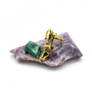 Композиция на флюорите "Кошка" 46*30*25мм