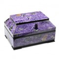 Шкатулка из камня чароит "Ларец" 130*90*75мм