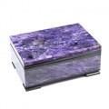 Шкатулка из камня чароит 97*67*41мм.