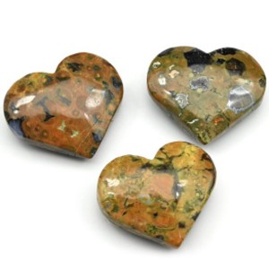 Сердце из яшмы океанической 52*45*22мм, 60-69г