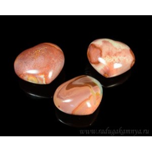 Сердце из полихромной яшмы 65*55*35мм