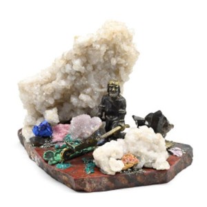 Композиция из кристаллов "Хитник с тачкой" 108*79*81мм