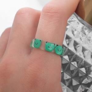 Кольцо "Прозрачное" лягушки, цвет зелёный Кольцо "Прозрачное" лягушки, цвет зелёный