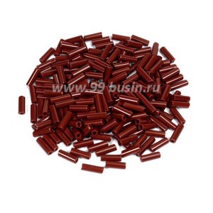 Стеклярус гладкий 7 мм Чехия Preciosa коричневый непрозрачный 13600 упаковка 10 грамм