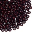 Бисер Чехия непрозрачный темно-кориневый тона, 08 размер, цвет 13780, 10 грамм