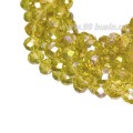 Бусина хрустальная на нити 6*4 мм светло-медовый /нить