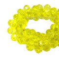 Бусина хрустальная Рондель 6*4 мм лимонный около 40 см/нить