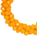 Бусина хрустальная Рондель 8*6 мм непрозрачный жженый апельсин около 40 см/нить