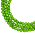 Бусины хрустальные Рондель 3,5*3 мм цвет Теплый зеленый, около 29 см нить