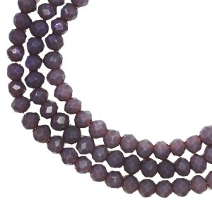 Бусины хрустальные Рондель 3,5*3 мм цвет серо-фиолетовый, около 29 см/100шт нить