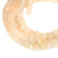 Бусины хрустальные Рондель 3*2 мм розовый опал, около 40 см нить/около 175 бусин