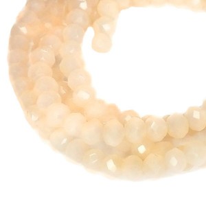 Бусины хрустальные Рондель 3*2 мм розовый опал, около 40 см нить/около 175 бусин