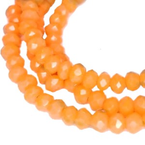 Бусины хрустальные Рондель 3*2 мм опаловый грейпфрут, около 40 см нить/около 175 бусин Бусины хрустальные Рондель 3*2 мм опаловый грейпфрут, около 40 см нить/около 175 бусин