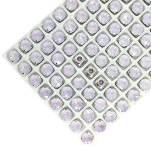 Стразы Премиум Phantom Шатон 6*6 мм лавандовый/оправа никель, 1 штука