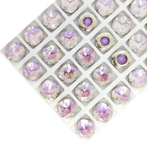 Стразы Премиум Phantom Кушон 10*10 мм лавандовый/оправа никель, 1 штука Стразы Премиум Phantom Кушон 10*10 мм лавандовый/оправа никель, 1 штука