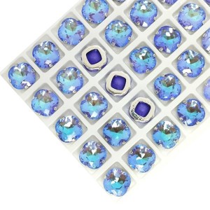 Стразы Кушон Премиум NEO (мультиколор) 10 мм цвет светлый аметист, оправа никель, 1 шт.