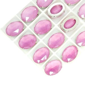 Стразы Овал Премиум МОКА (Лаковые) 13*18 мм цвет фуксия, оправа никель, 1 шт. Стразы Овал Премиум МОКА (Лаковые) 13*18 мм цвет фуксия, оправа никель, 1 шт.