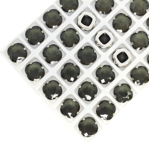 Стразы Кушон Премиум МОКА (Лаковые) 10*10 мм цвет дымчатый, оправа никель, 1 шт. Стразы Кушон Премиум МОКА (Лаковые) 10*10 мм цвет дымчатый, оправа никель, 1 шт.