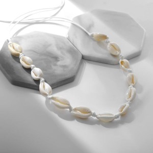 Бусы "Морские" из ракушек, цвет белый
