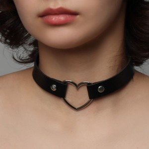 Колье-чокер "Искушение" сердце , цвет чёрный, цвет серебристый
