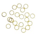 Колечки металлические двойная крутка 5*0,5 мм нержавеющая сталь, цвет золото 20 штук/упаковка