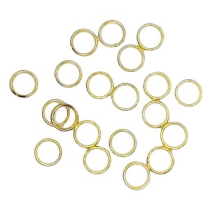 Колечки металлические двойная крутка 5*0,5 мм нержавеющая сталь, цвет золото 20 штук/упаковка