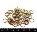 Колечки металлические 9*0,8 мм разъемные, цвет бронза 50 штук/упак
