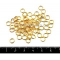 Колечки металлические двойная крутка 6 мм, цвет Золото 70 штук/упаковка