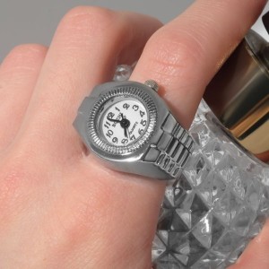 Кольцо "Время" часы круг, цвет серебро Кольцо "Время" часы круг, цвет серебро