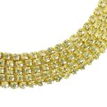 Стразовая цепочка 2 мм (ss6) лимонное золото (металл под цвет страз) Тайвань 0,5 метра