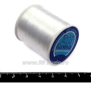 Мононить Гамма цвет белый 0,12 мм 100% нейлон катушка 250 метров