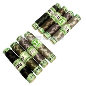 Микс нитей Seta Faro "Мокко" 100% шёлк Италия 4 катушки по 10 метров, толщина №3