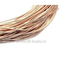 Канитель жесткая 1 мм, цвет светлое розовое золото, Индия, упаковка 5 грамм (общая длина около 1,25 метров)
