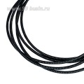 Канитель гладкая жесткая 1 мм, цвет черный, пр-во Индия, упаковка 5 грамм (разные отрезки, общая длина около 1 метра)