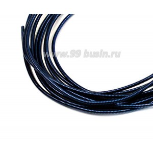 Канитель жесткая 1 мм, цвет темно-синий, пр-во Индия, упаковка 5 граммов (разные отрезки, общая длина около 1,2 метра)