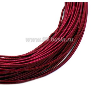 Канитель жесткая 1,25 мм, цвет светлая фуксия, пр-во Индия, упаковка 5 граммов (разные отрезки, общая длина около 1,05 метров)
