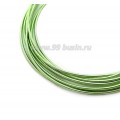 Канитель жесткая (жемчужная) 1 мм, цвет зеленый лайм пр-во Индия, упаковка 5 грамм