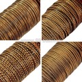 Бить рифлёная цвет бронза ассорти 4 вида по 3 метра, размер 1,5-2 мм в пластиковой баночке, Индия