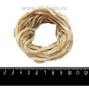 Синель Италия Mafil 3 мм, цвет Beige - бежевый, 5 метров/упаковка